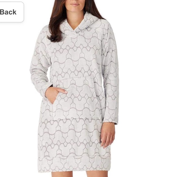 Disney Womens Mickey‎ Mouse Fleece Lounge Hoodie in pink - Picture 2 of 6